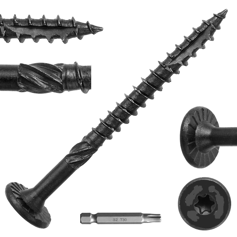 Wood Structural Lag Screws  Star Drive Decking Wood Screws, Rust Resistant Timber Screws for Timber/Log/Landscaping