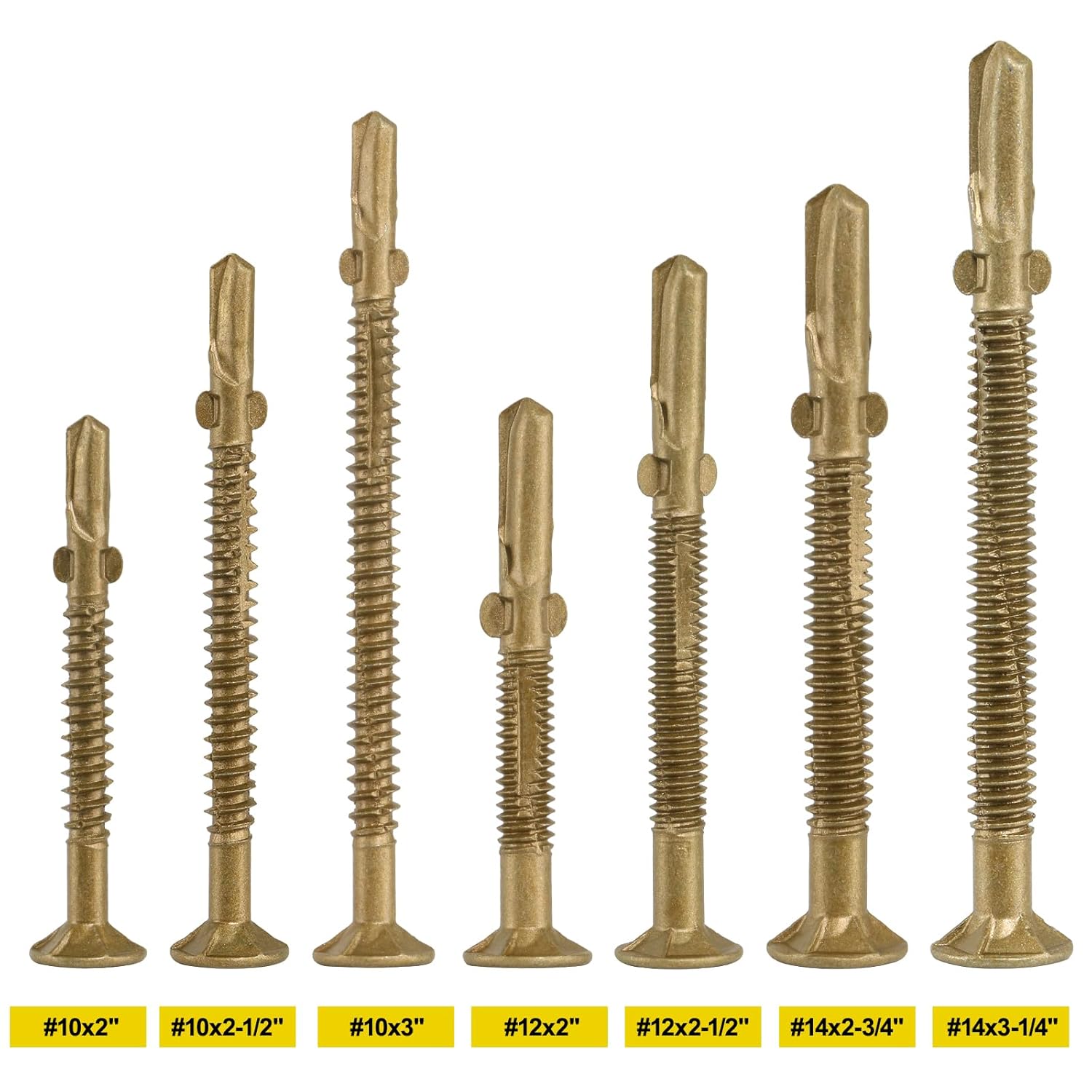 Trailer Deck Screws, Self-Tapping Sheet Wood Metal Screw, Star Bits Reamer Tek Screws for Trailers, for Attaching Wood to Steel