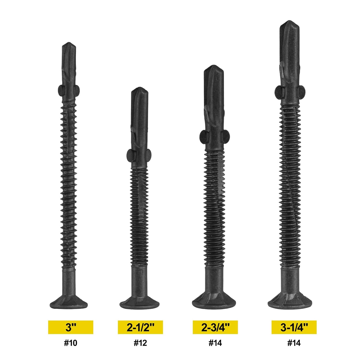 Trailer Deck Screws, Self-Tapping Sheet Wood Metal Screw, Star Bits Reamer  Screws for Trailers, for Attaching Wood to Steel(Black)