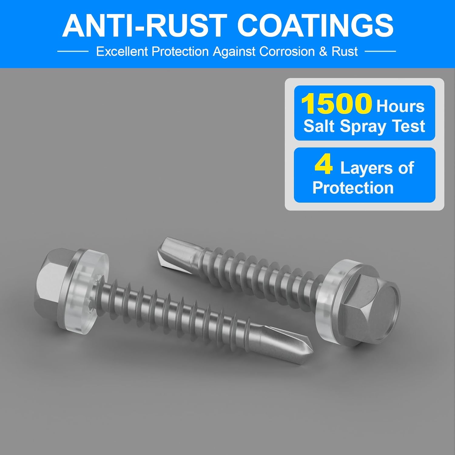 Self Tapping Screws, Sheet Metal Screws , Self Drilling Screws for Metal with Hex Washer Head