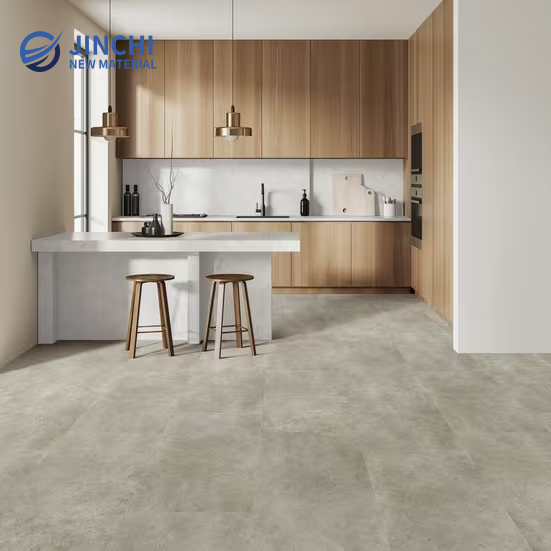 Foam-cushioned waterproof rigid-core luxury vinyl tile