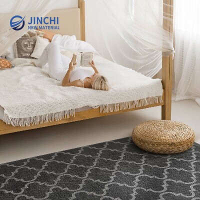 Elegantly patterned PVC rug