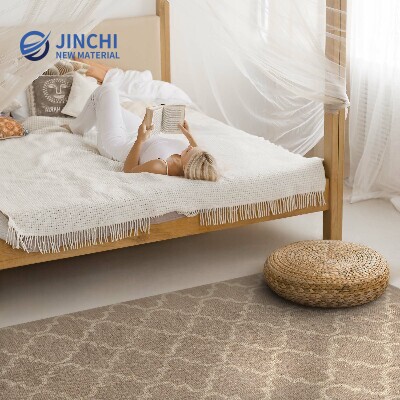 Moroccan pattern vinyl rug