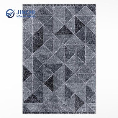 PVC rug with geometric abstract design