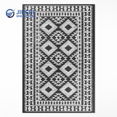 Vintage antique pattern vinyl rug
