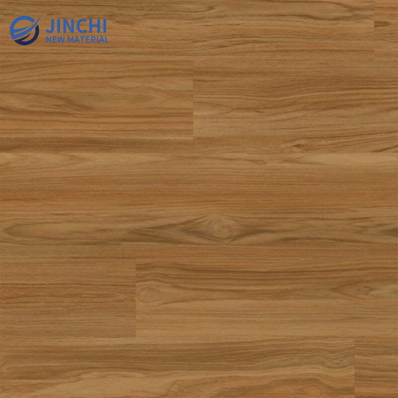 Imitation Golden Teak Glue-Down LVT Flooring