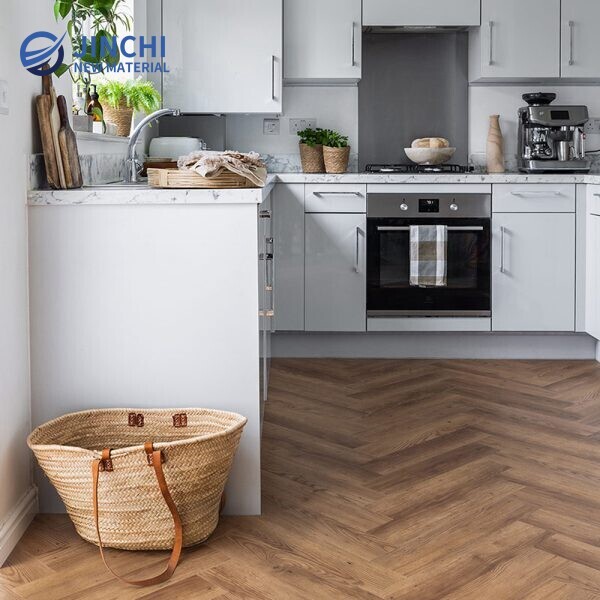 Rustic Vintage Herringbone LVT Flooring