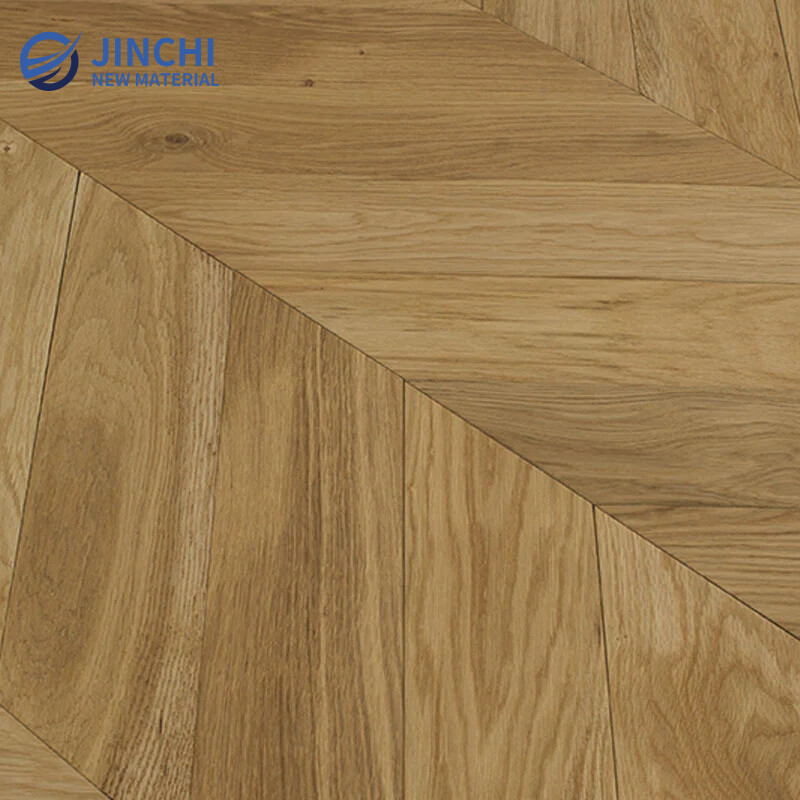 Natural brushed UV-coated fishbone flooring