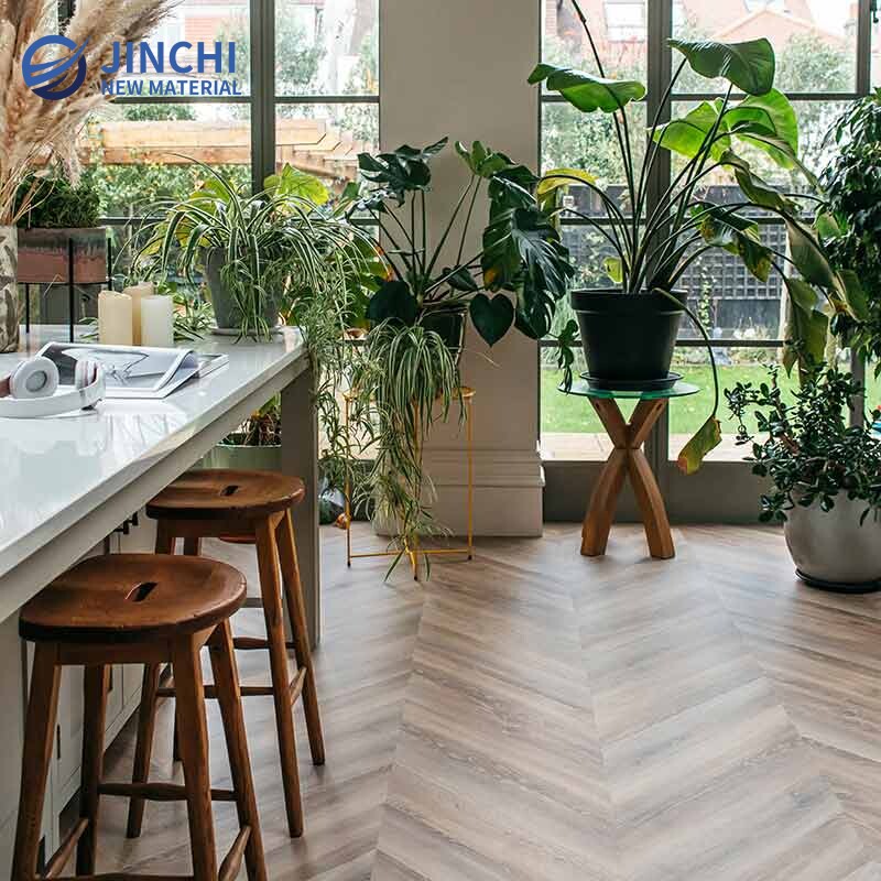 Realistic Wood LVT Fishbone Flooring