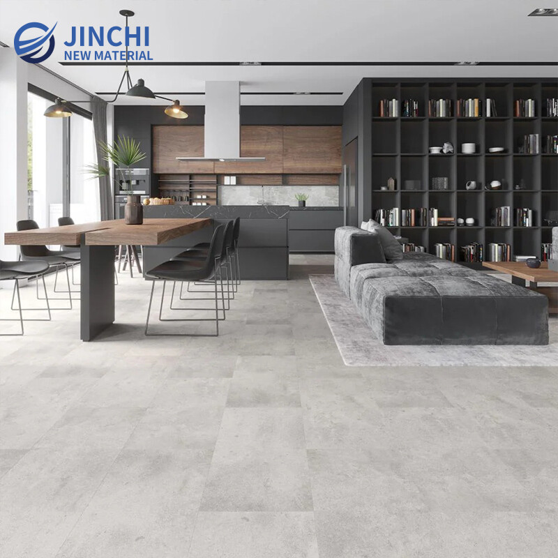 Light Gray Cement SPC Floor Tiles