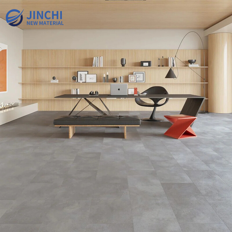 Dark Concrete Cement SPC Floor Tiles