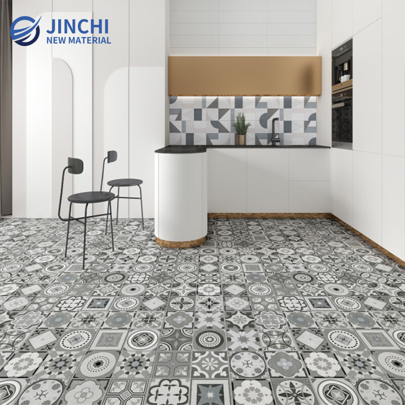 Gray Mosaic Hard SPC Flooring