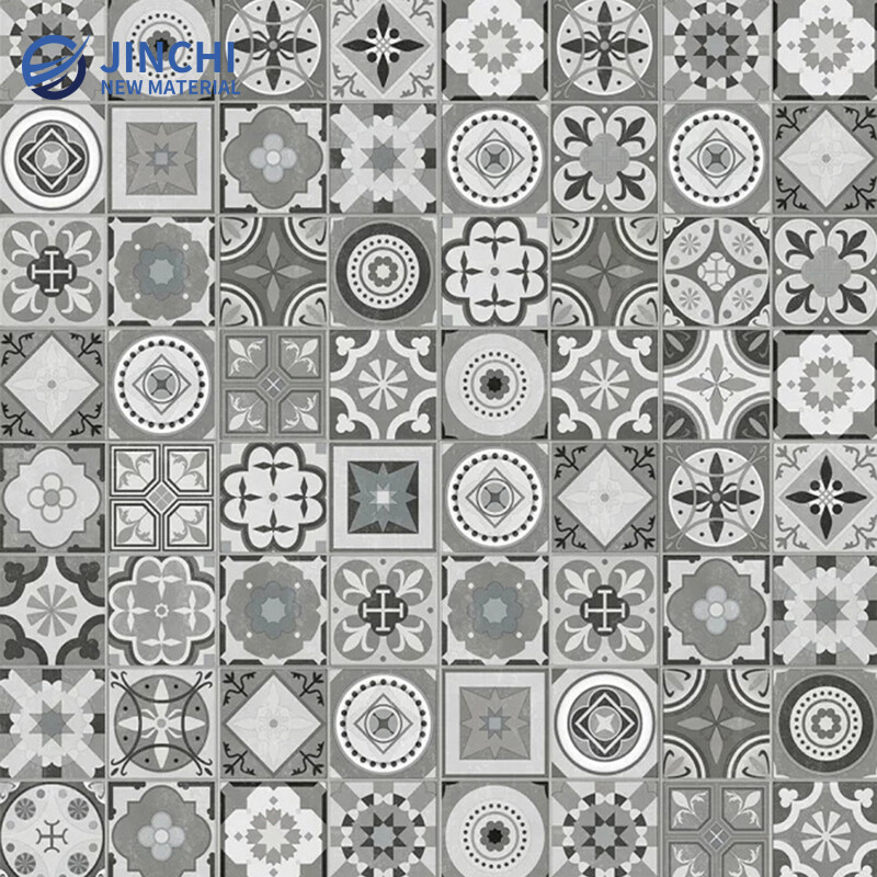 Gray Mosaic Hard SPC Flooring