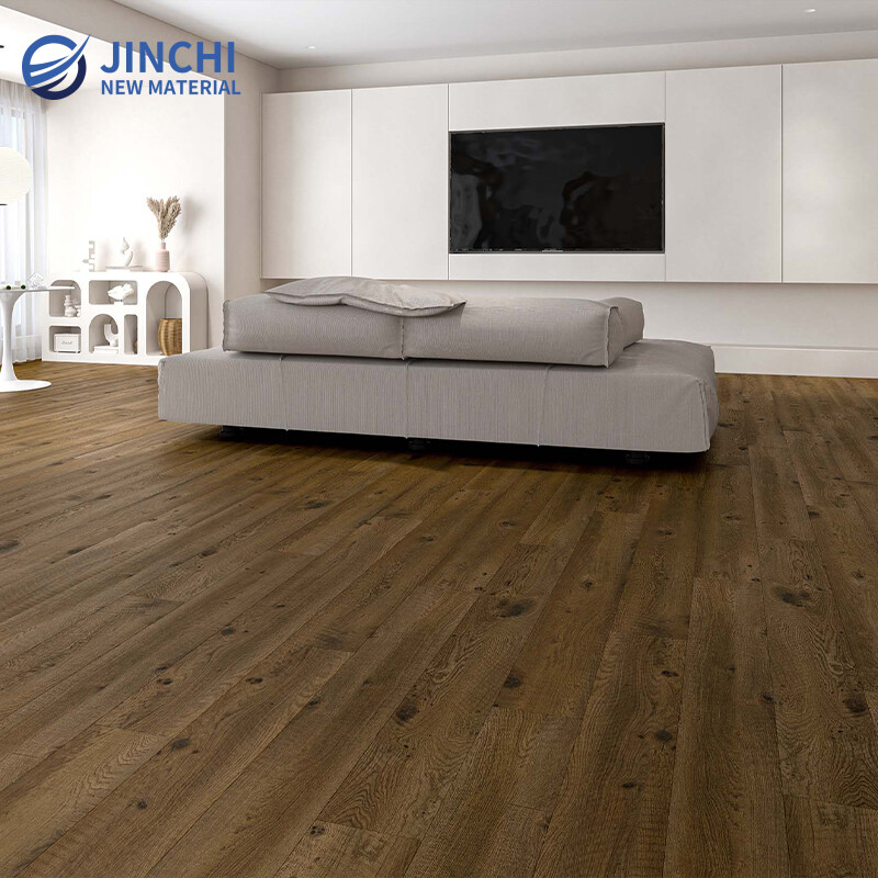Elegant Brown 3D Textured SPC Flooring