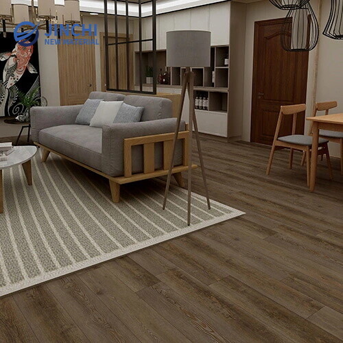 Low-Profile Dark Brown 4mm SPC Flooring