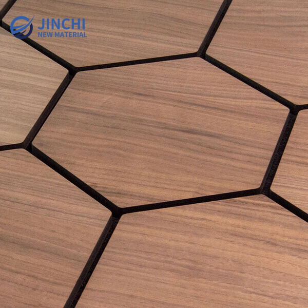 Walnut Hexagonal Soundproofing Panel