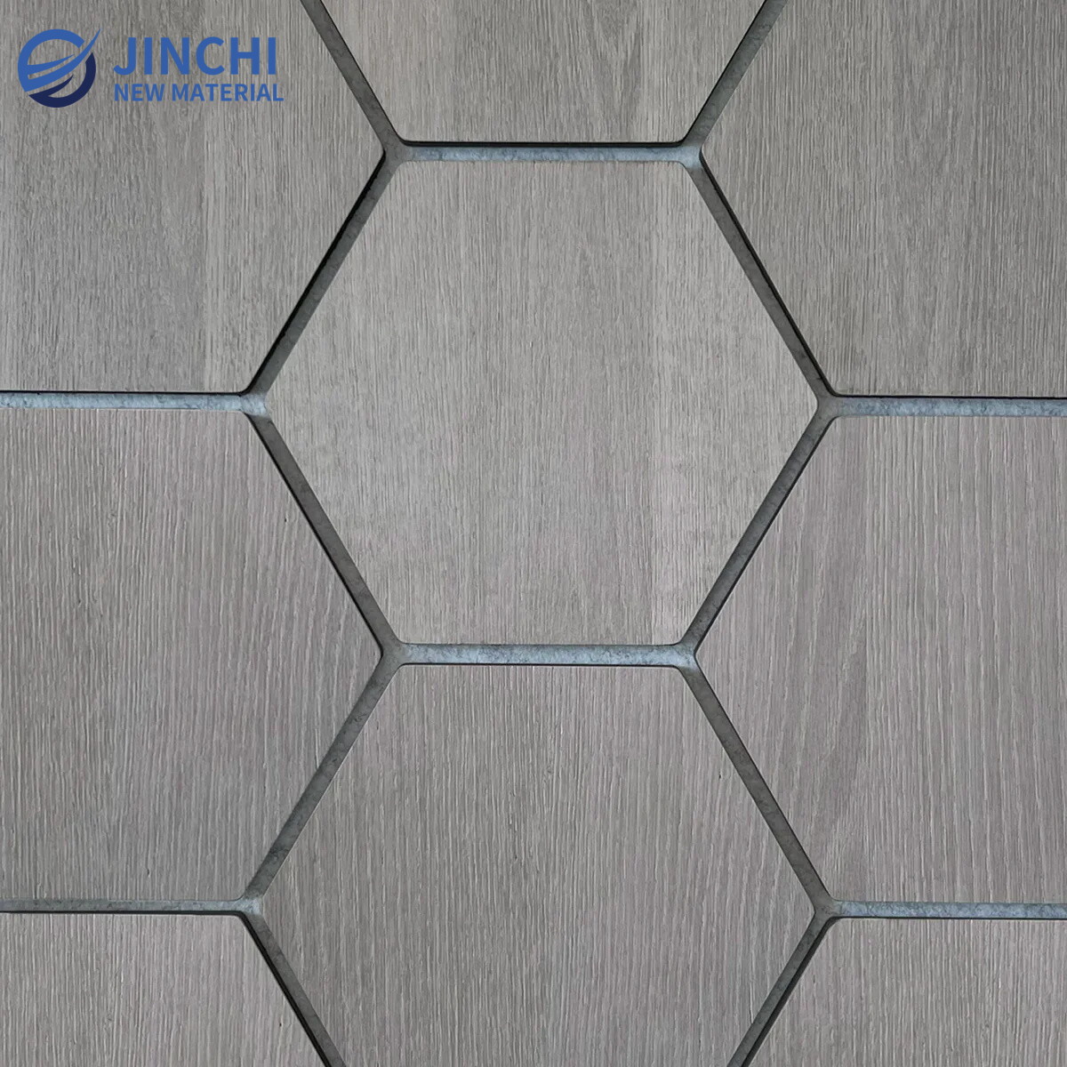 Gray Walnut Hexagon Panel with Gray Felt