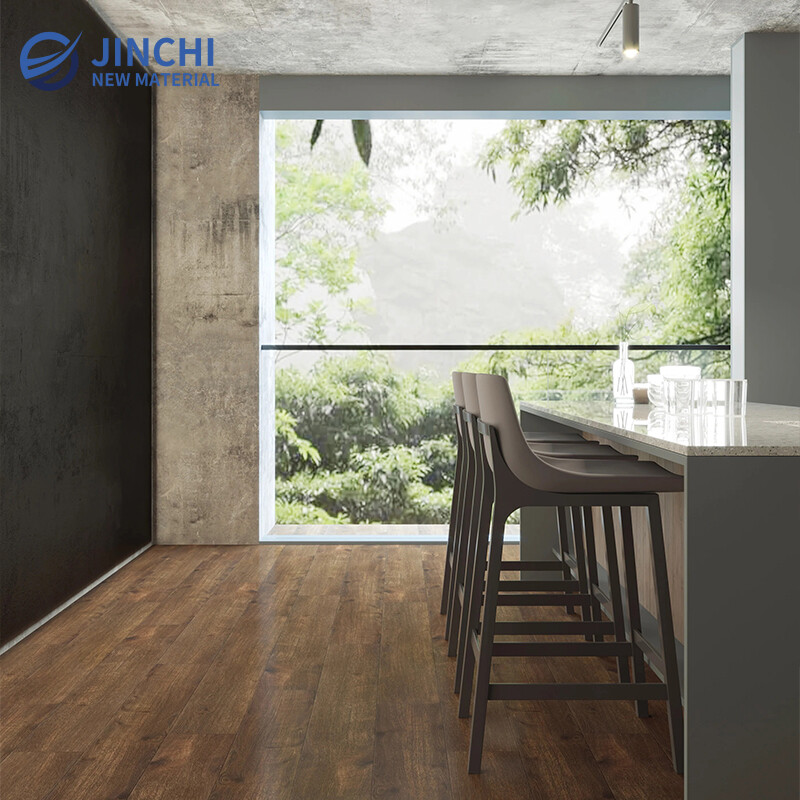 Dark Brown Matte SPC Flooring