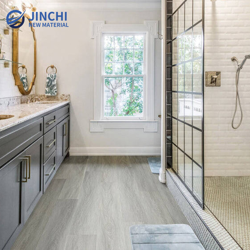 Gray, Low-Profile, Wear-Resistant SPC Flooring