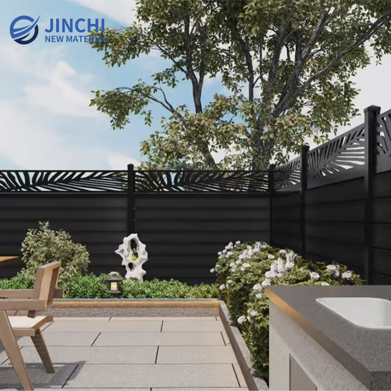 Customizable Carbon Gray Wood-Plastic Fencing