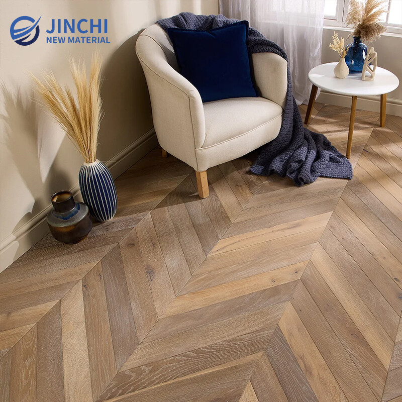 Herringbone Parquet Natural Oak Smoked White Oil