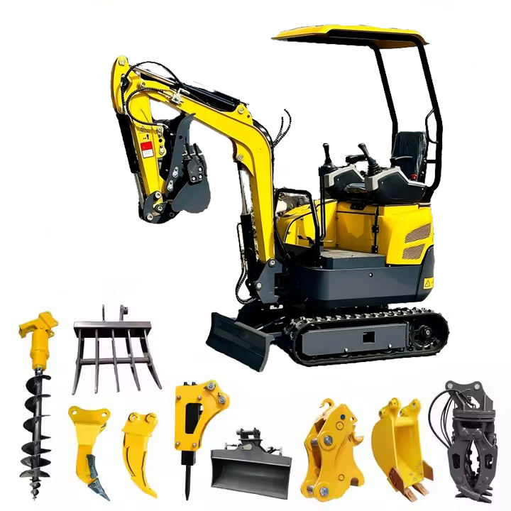 Mini Excavator with Side Swing Multi-functional Agricultural Crawler 12 Mini Excavator