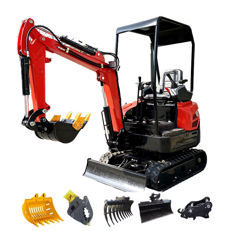 Mini Excavator with Side Swing Multi-functional Agricultural Crawler 12 Mini Excavator