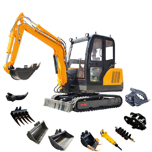 China Excavator Professional Manufacturer 2.5ton Small Bagger Crawler Mini Digger Customized 3ton Small Mini Excavator with Cab