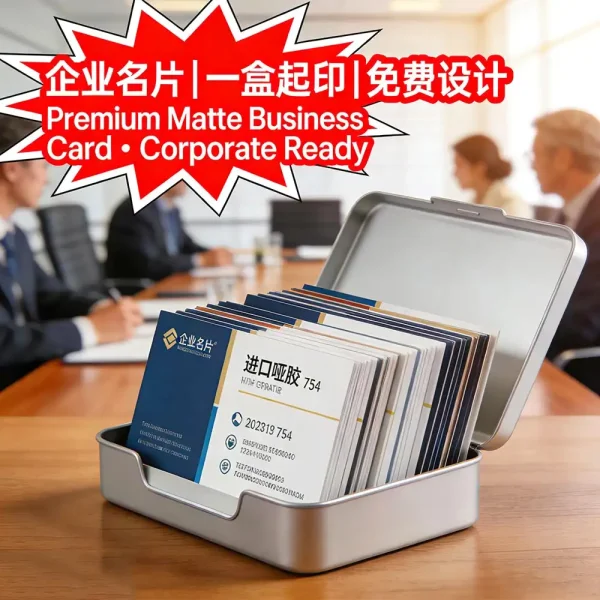企業名片印刷｜專業啞膠咭片｜一盒起印＋免費設計｜香港24小時快印｜智印港