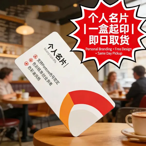 咭片印刷 一盒起印｜個人名片快印｜免費設計＋即日取貨｜香港智印港