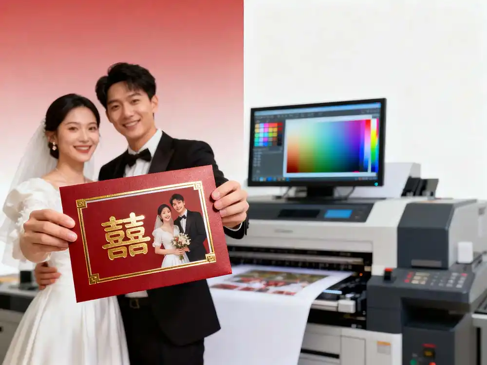 囍帖可以加新人照片嗎？解析數位噴印相容性、色域還原度與相紙基材選擇要點
