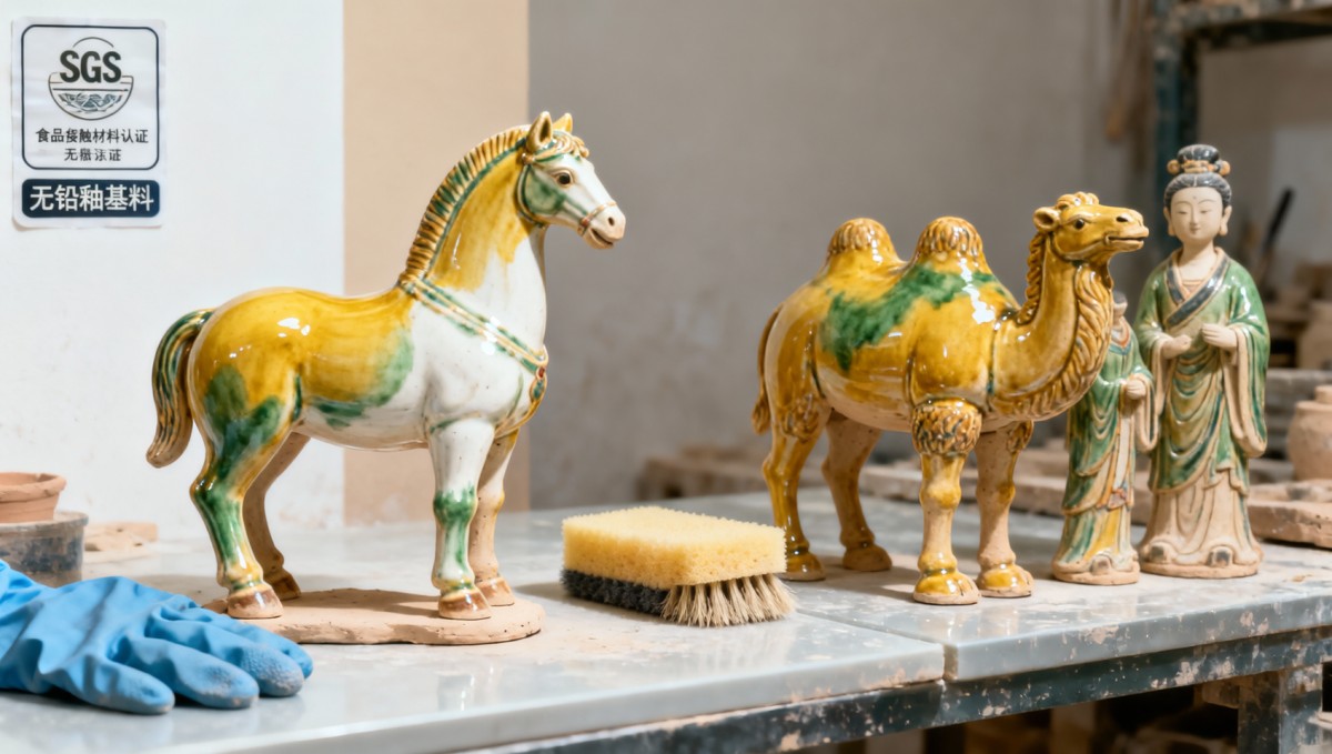 洛阳唐三彩制作工作坊，釉料是否含铅？儿童参与安全吗？