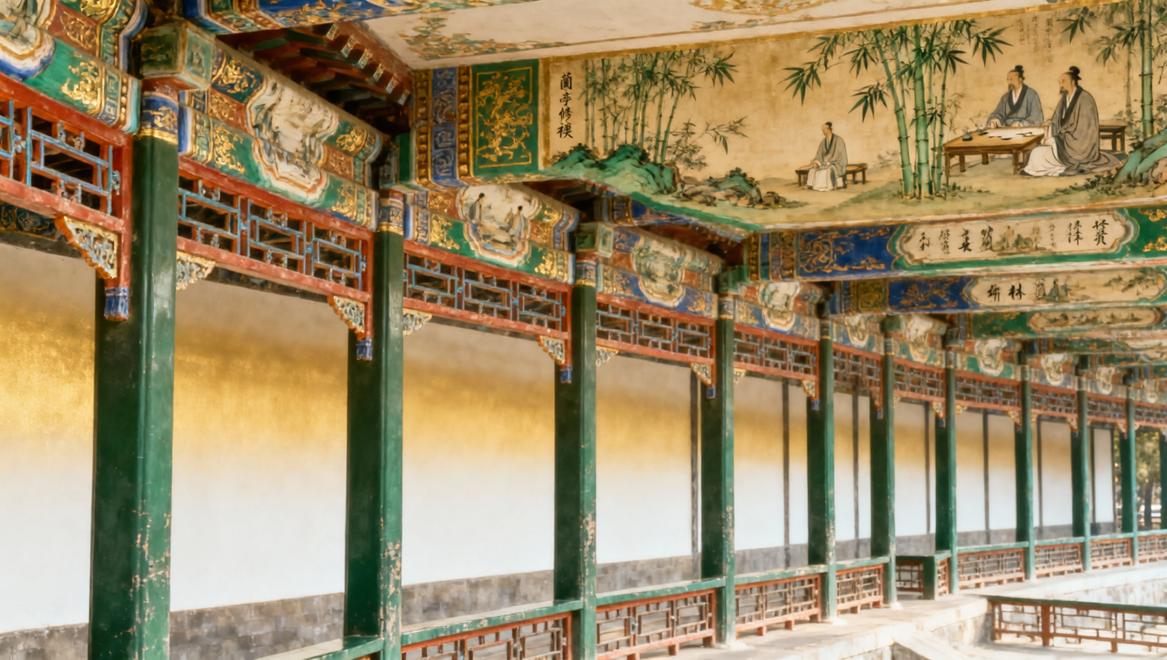 頤和園長廊彩繪看什麼？不同段落題材分布與導覽重點標註圖
