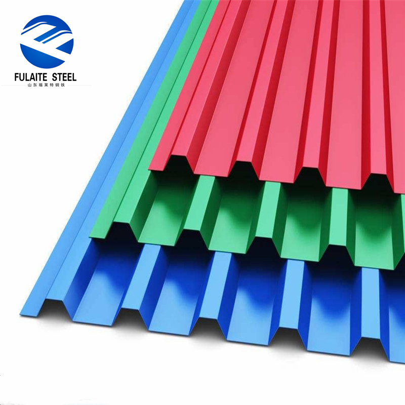 0.5mm 0.6mm 0.8mm 1.0mm 1.2mm Thickness PPGI Prefab House RAL Color Coated Zinc Galvanized Corrugated Steel Sheets Roofing Tile