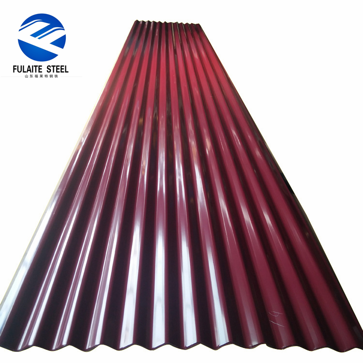 0.5mm 0.6mm 0.8mm 1.0mm 1.2mm Thickness PPGI Prefab House RAL Color Coated Zinc Galvanized Corrugated Steel Sheets Roofing Tile