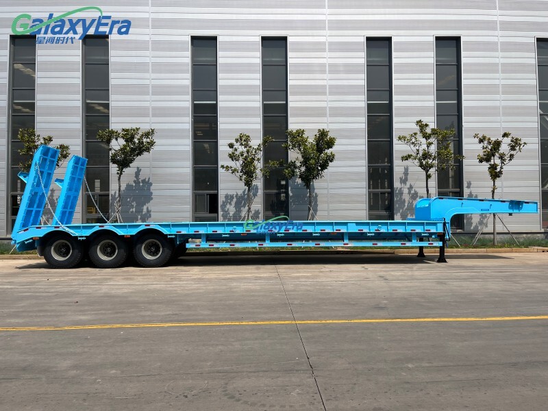 Transporte de 120 toneladas con remolque de plataforma baja