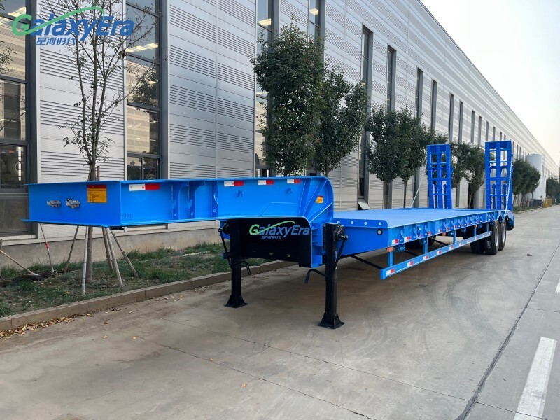 Transporte de 120 toneladas con remolque de plataforma baja