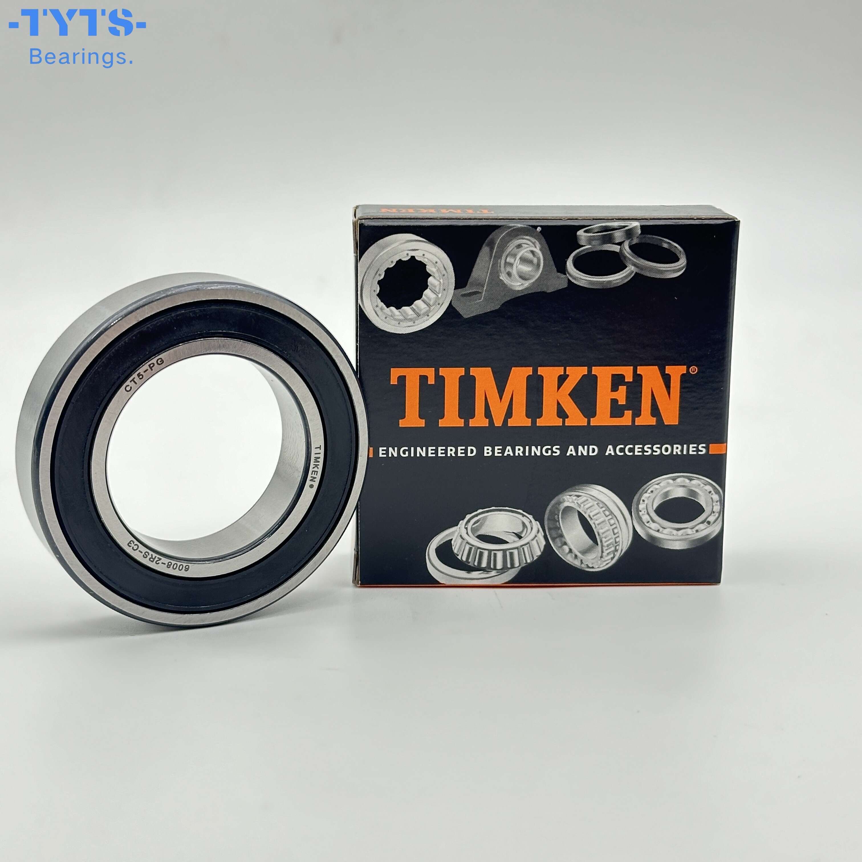 Подшипники шариковые радиальные с двумя уплотнениями TIMKEN 6008-2RS-C3