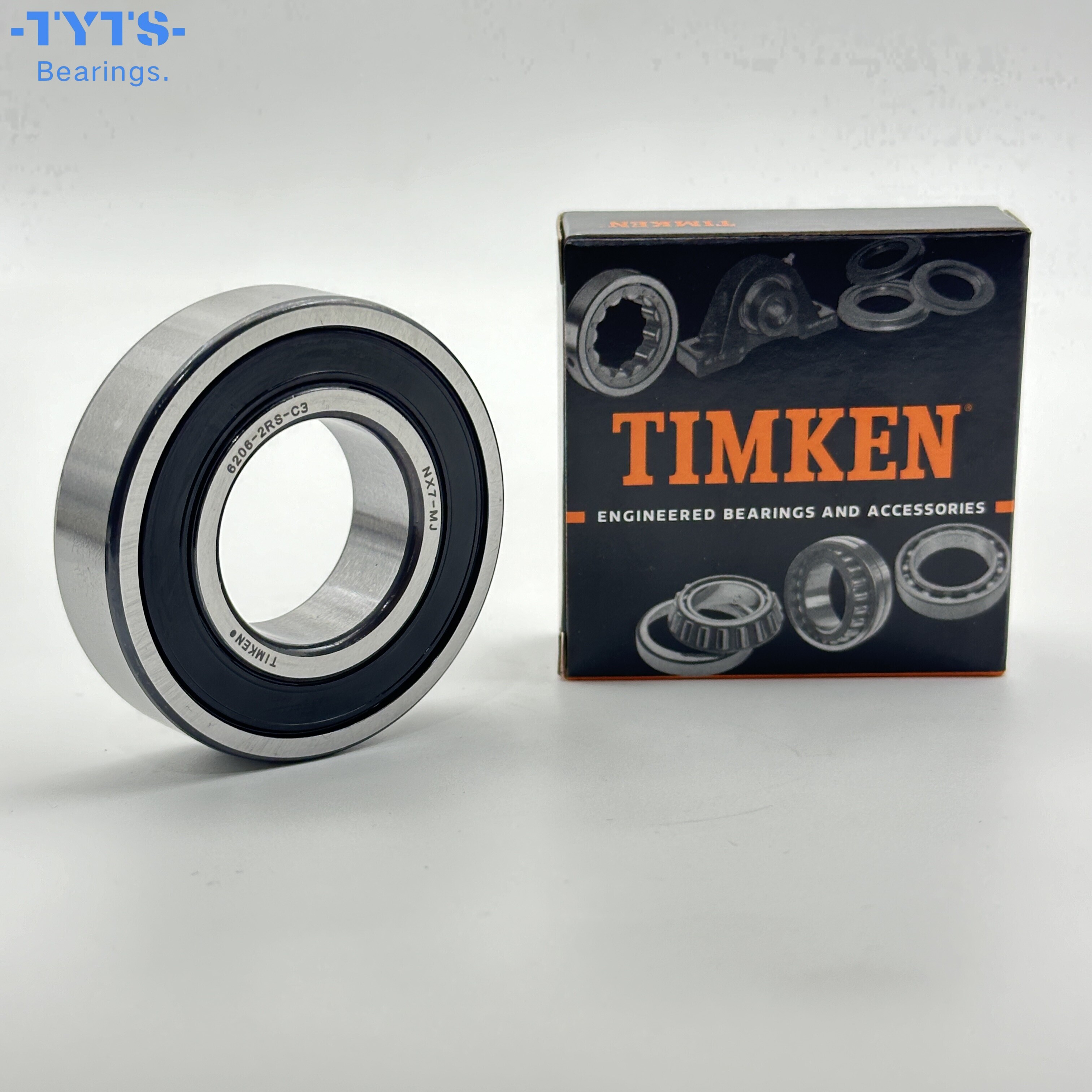 Подшипники шариковые радиальные сферические TIMKEN 6206-2RS-C3