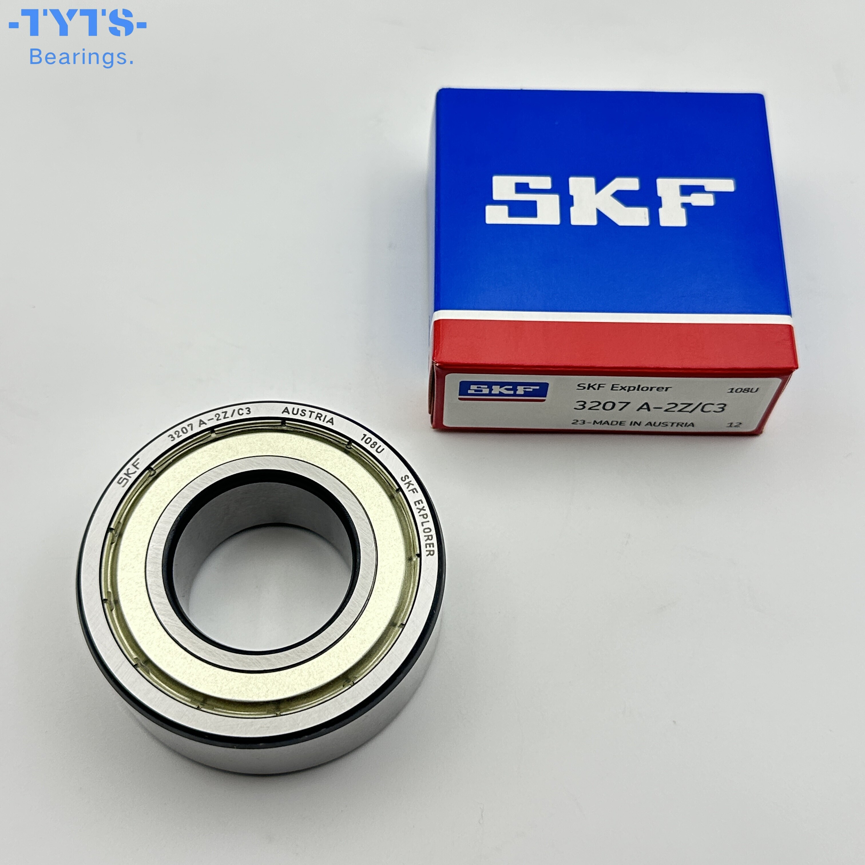 SKF Оригинальное высокое качество 3207A-2Z/C3 двухрядный радиально-упорный шарикоподшипник
