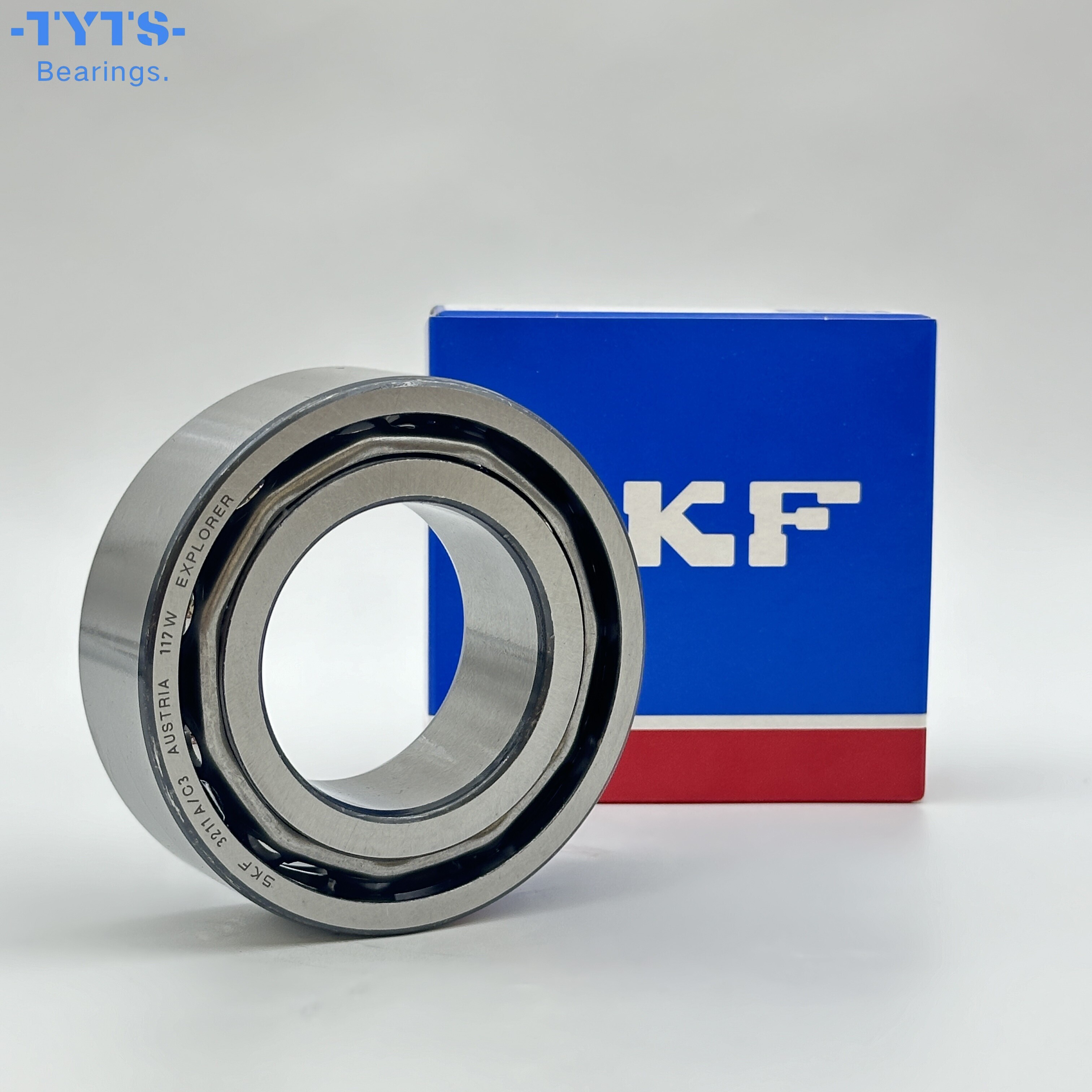 SKF Оригинальный высококачественный двухрядный радиально-упорный шарикоподшипник 3211A/C3