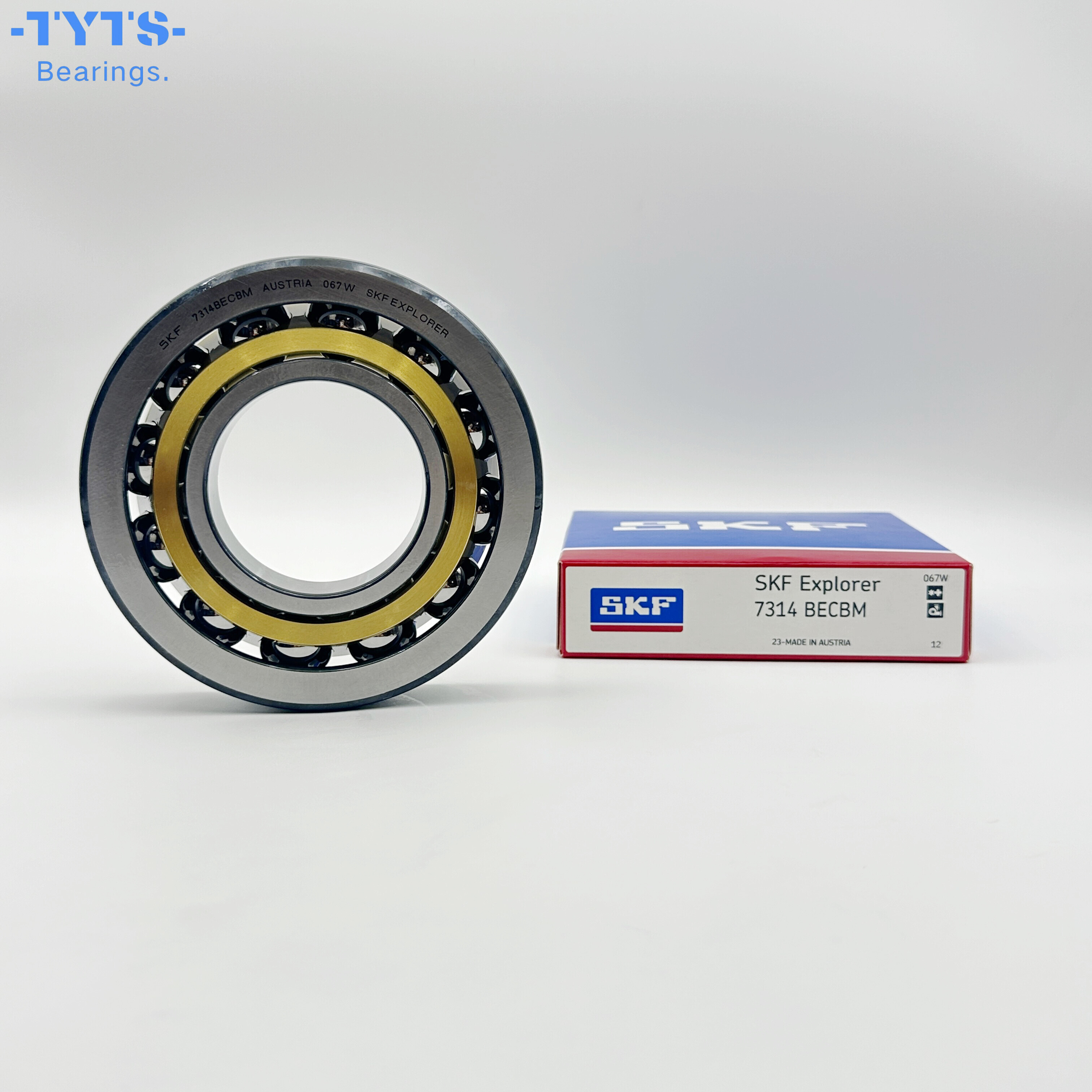 SKF оригинальный высококачественный 7314BECBM однорядный радиально-упорный шарикоподшипник