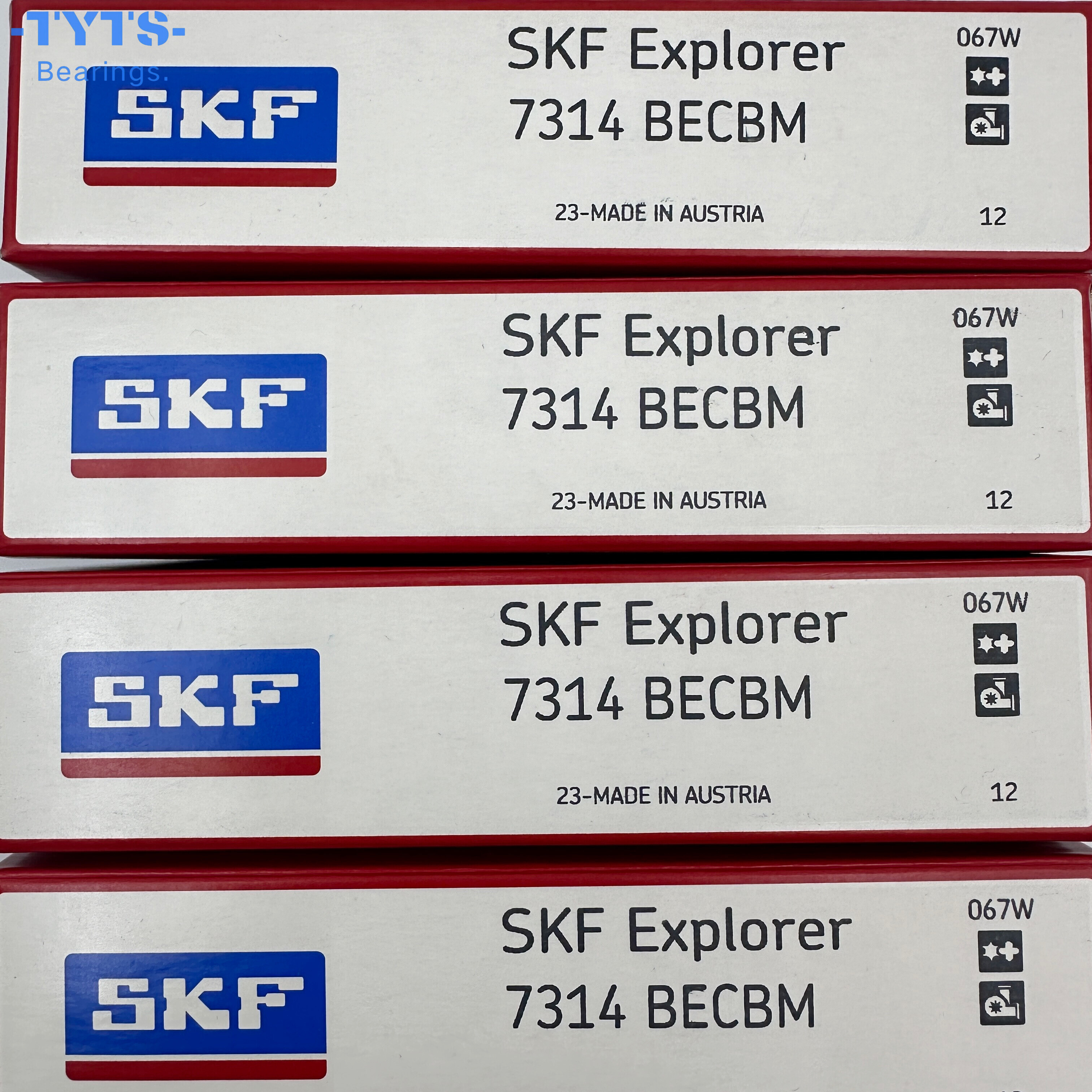 SKF оригинальный высококачественный 7314BECBM однорядный радиально-упорный шарикоподшипник