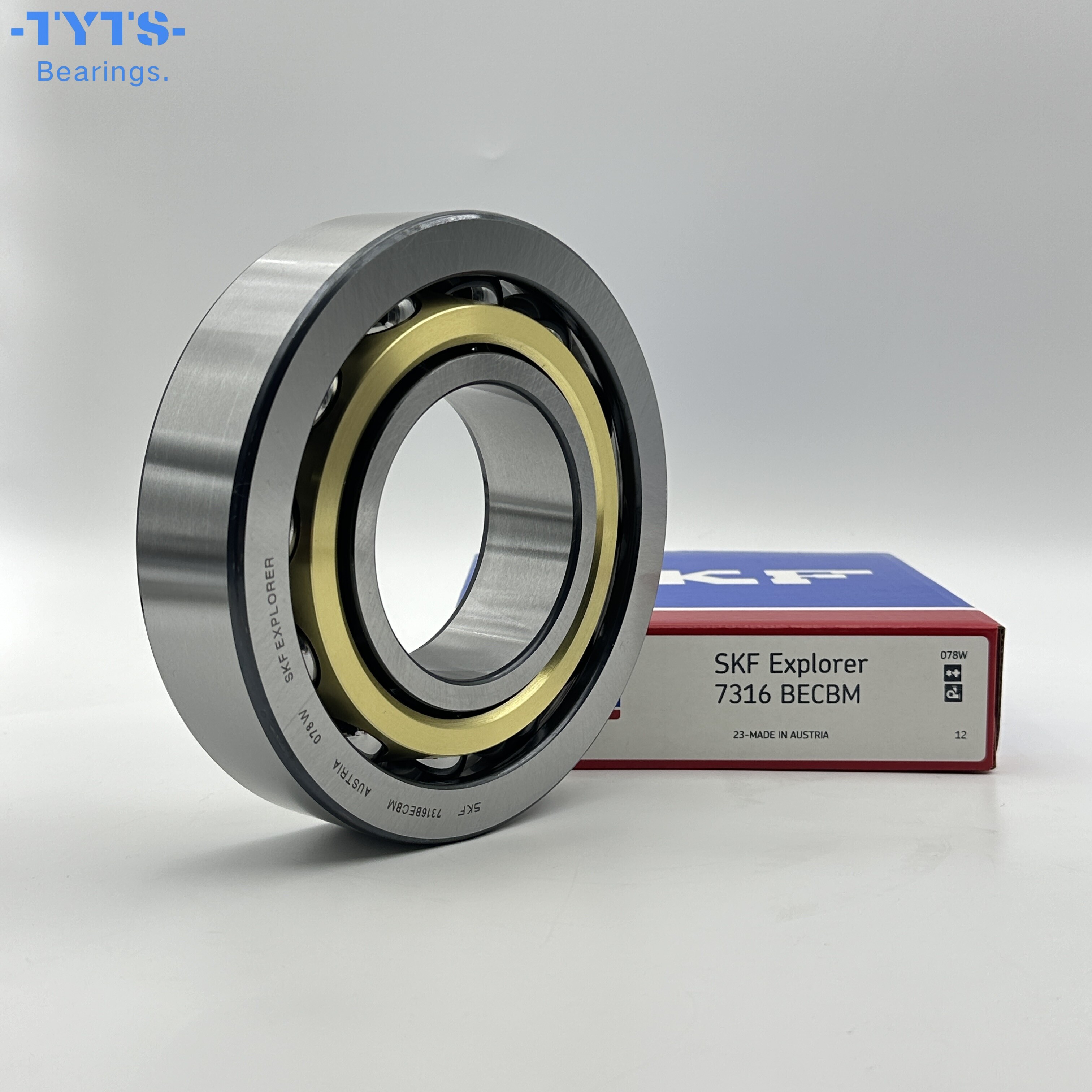 SKF оригинальный высококачественный 7316BECBM однорядный радиально-упорный шарикоподшипник