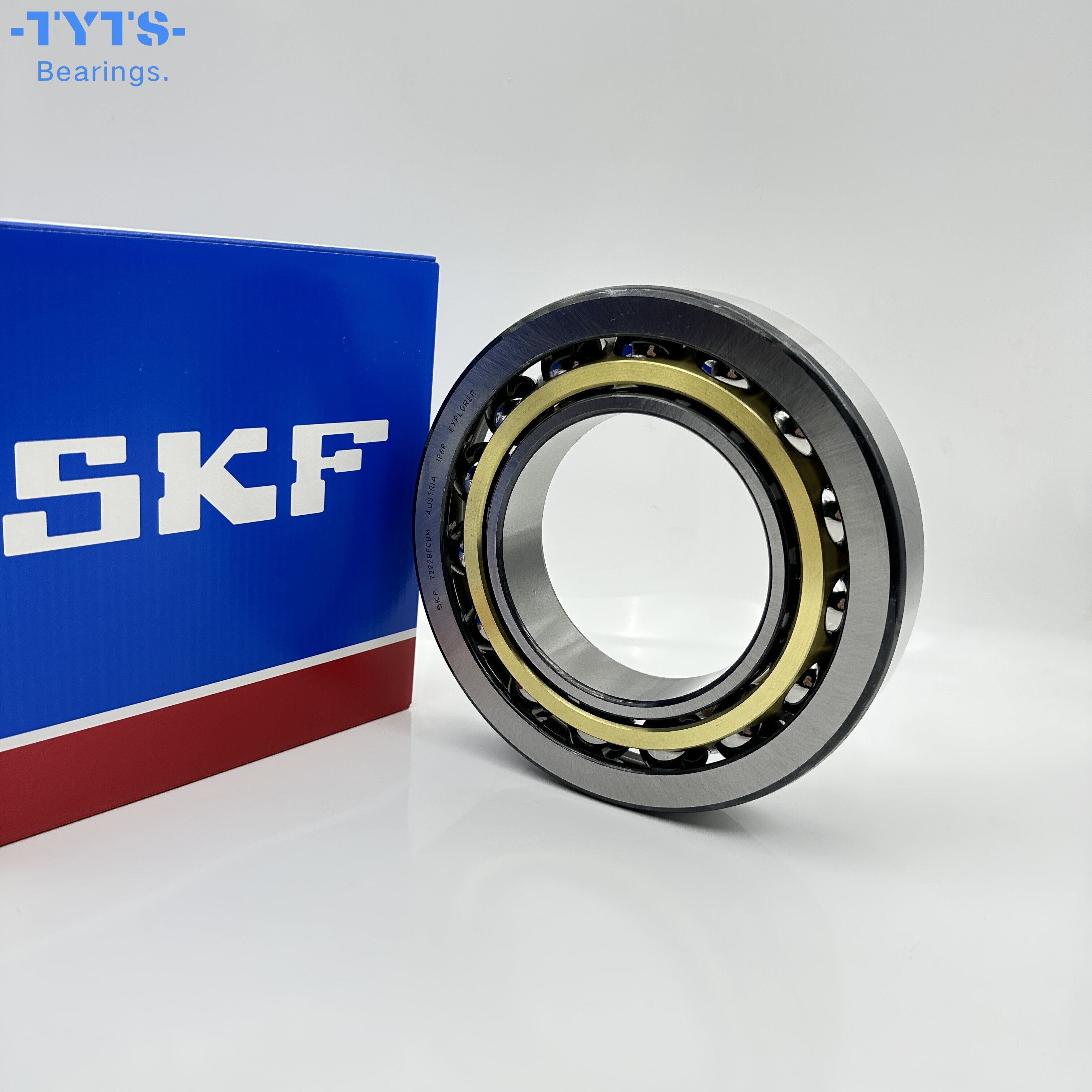 SKF Оригинальный высококачественный однорядный радиально-упорный шарикоподшипник 7222BECBM