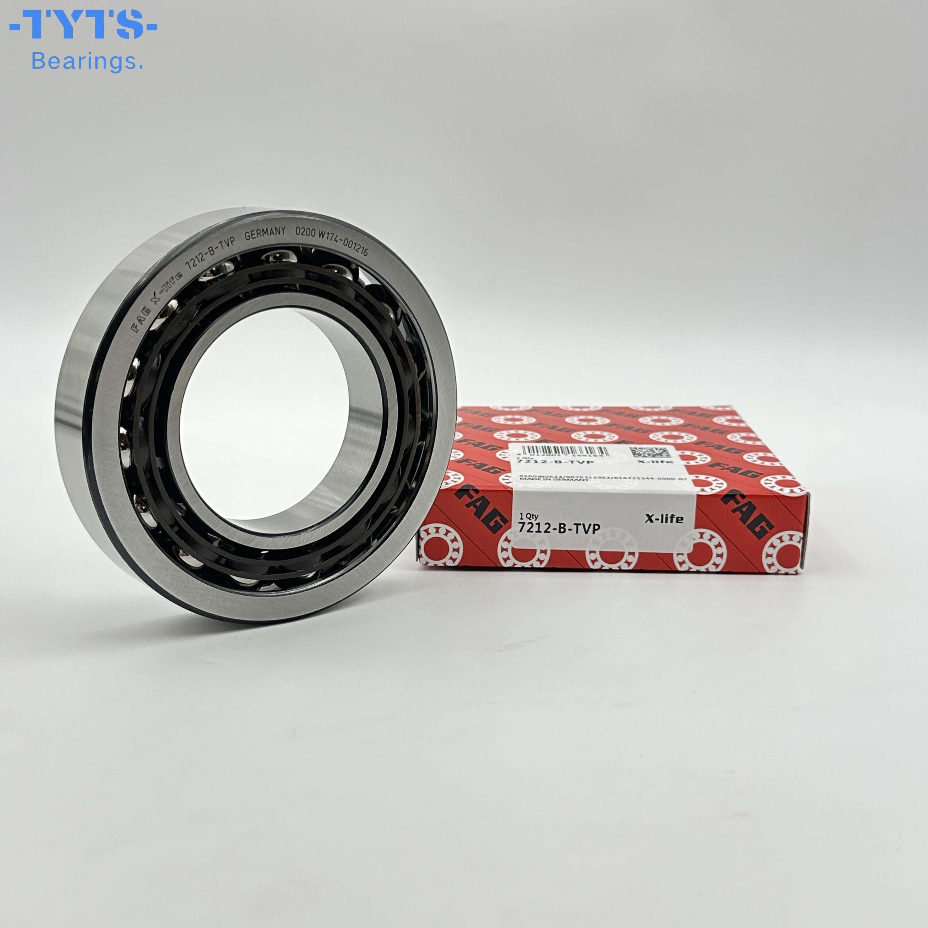 FAG Оригинальное высокое качество 7212-B-TVP однорядный радиально-упорный шарикоподшипник