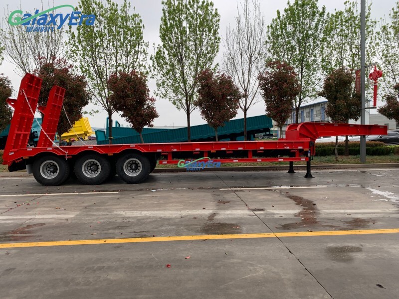 Semi remolque de cama baja de 4 ejes y 100 toneladas