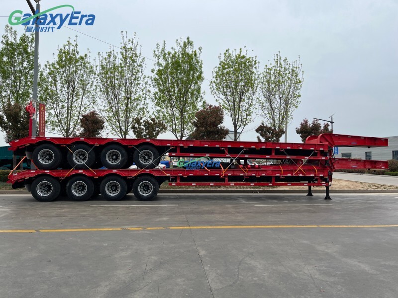 Semi remolque de cama baja de 4 ejes y 100 toneladas