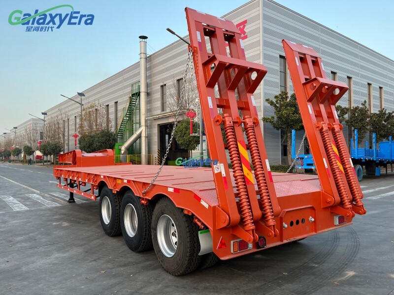 Semi remolque de cama baja de 4 ejes y 100 toneladas