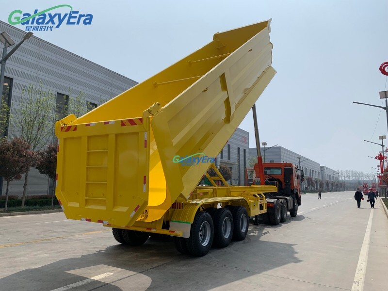 Mejor Precio de Remolque Semi Basculante de 3 Ejes en Venta